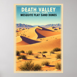 Affiche Dunes de sable plat Mesquite Death Valley V01