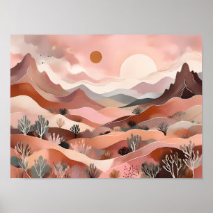 Affiche Dunes du désert Abstrait de Bohême - Paysage rêvé