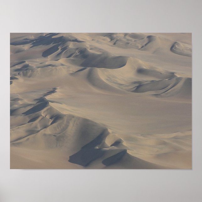 Affiche Dunes du désert du Namib vues du ciel (Devant)