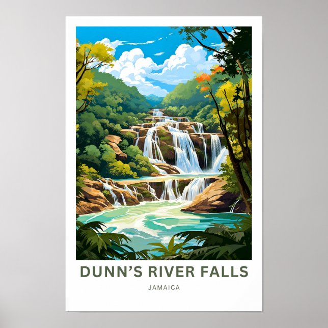 Affiche Dunn's River Falls Jamaïque Travel Imprimer (Devant)