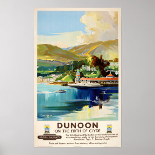Affiche Dunoon Sur Le Firth De Clyde Vintage voyage