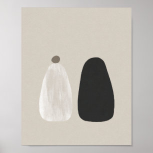 Affiche Duo Abstrait - Tons Neutres