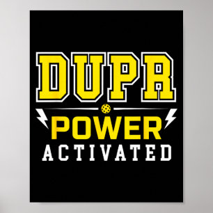 Affiche Dupr pouvoir activé _ citation drôle de pickleball