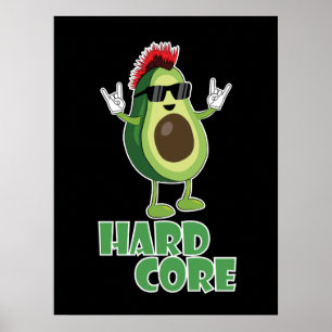 Affiche Dur coeur Avocado Funny