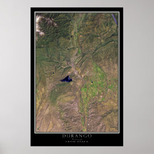Affiche Durango Colorado From Space Satellite Map