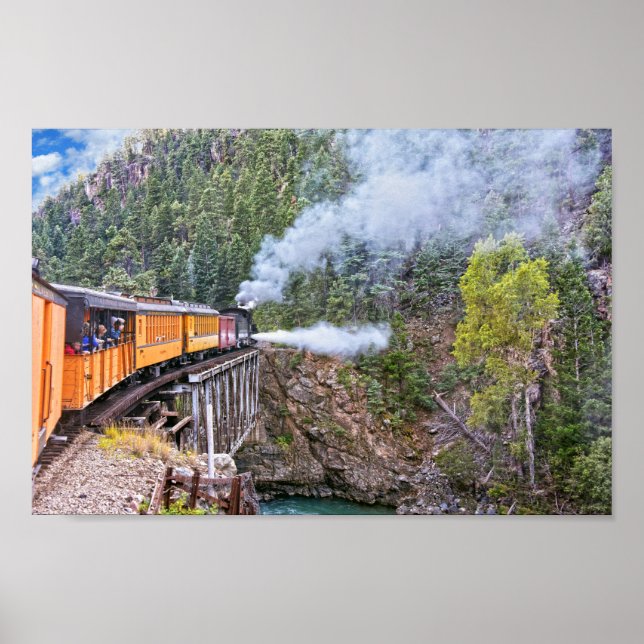 Affiche Durango Et Silverton Railroad Locomotive Blowdown (Devant)