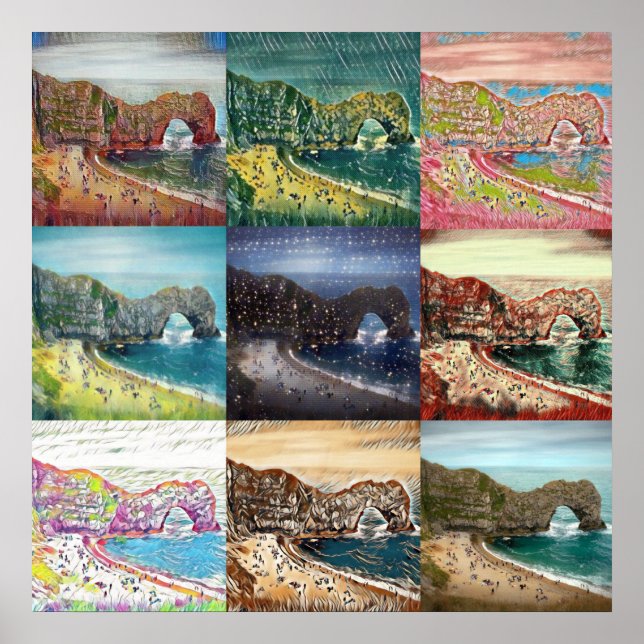 Affiche Durdle Door, Dorset, England Collage (Devant)