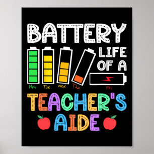 Affiche Durée De Vie De La Batterie D'Un Enseignant Aide I