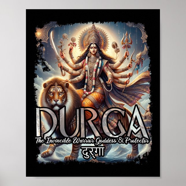 Affiche Durga Goddess War Mythologie hindoue Devi Shakti (Devant)
