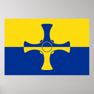 Affiche Durham Flag (County of England, UK)