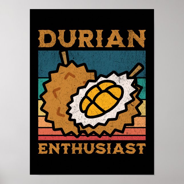 Affiche Durian Enthousiast Funny Durian Lover (Devant)