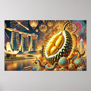 Affiche Durian Extravaganza Marina Bay Sands - Singapour