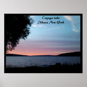 AFFICHE DUSK SUR LE LAC CAYUGA