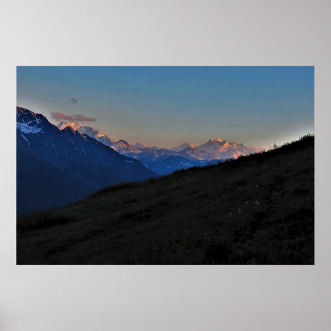 Affiche Dusk sur les Alpes suisses (Devant)