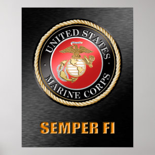 Affiche d'usmc Semper fi