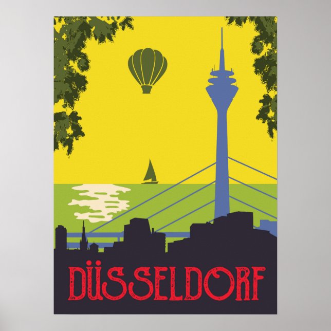 Affiche Düsseldorf, Allemagne (Devant)