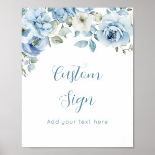 Affiche Dusty Blue floral Custom
