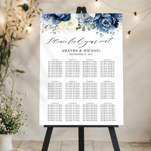 Affiche Dusty Blue Navy Champagne Ivory Seat chart