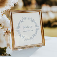 Dusty Blue Vintage Chinoiserie Faveurs