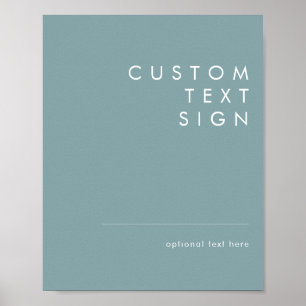 Affiche Dusty Boho   Panneau personnalisé Blue Cards and G