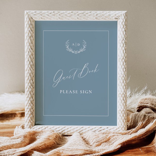 Affiche Dusty Cottage Guest Book Mariage Table Signalisati (Créateur téléchargé)