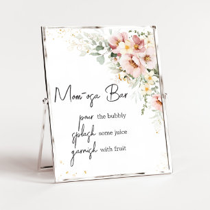 Affiche Dusty rose Floral verdure Baby shower Maman Osa Ba
