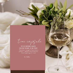 Affiche Dusty rose minimal Rustic baby shower temps Capsul