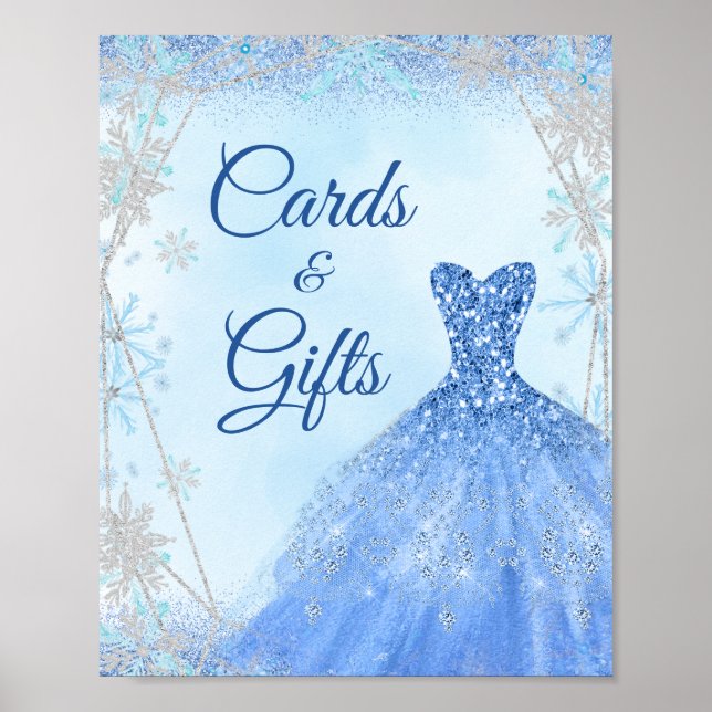 Affiche Dusty Royale Winter Snowflake Princess Quinceañera (Devant)