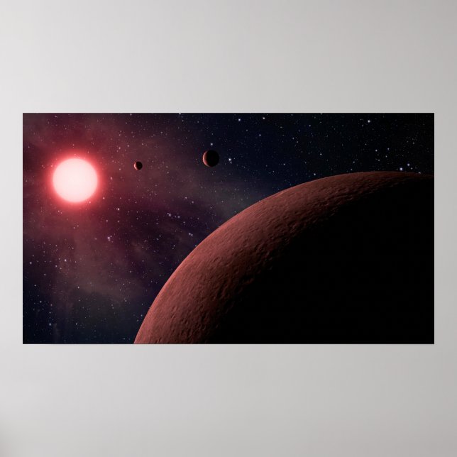 Affiche Dwarf Star Alien Planets Space Art (Devant)