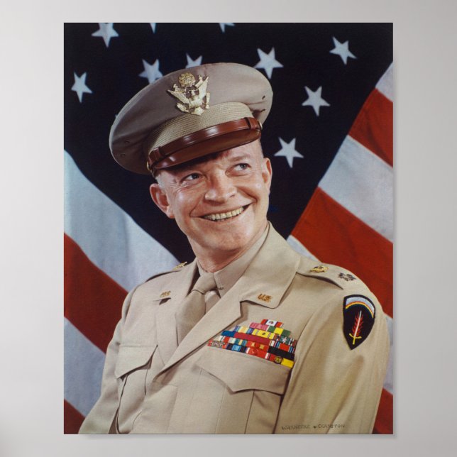 Affiche Dwight D Eisenhower Portrait (Devant)