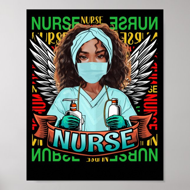 Affiche Dy Black Nurse 2022 Costume Black History Mois (Devant)