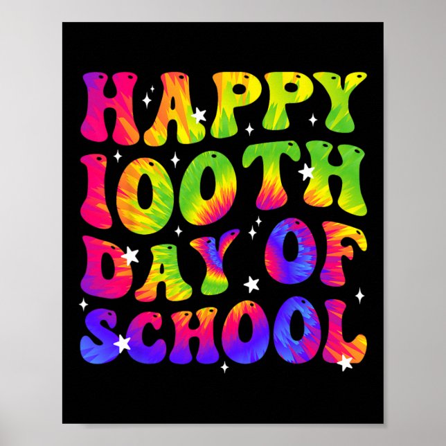 Affiche Dye Joyeux 100e Jour D'École Étudiants Enfants Ens (Devant)