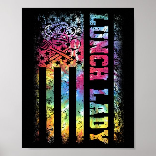 Affiche Dye Us Drapeau Dîner Lady Retour À L'École (Devant)