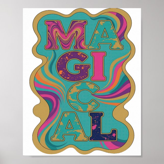 Affiche Dynamic Gold MAGICAL Conception audacieuse (Devant)