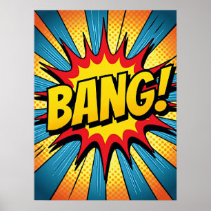 Affiche Dynamic Pop Art 'BANG' ! Style comique