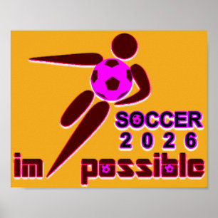 Affiche Dynamic Soccer 2026 Conception Silhouette