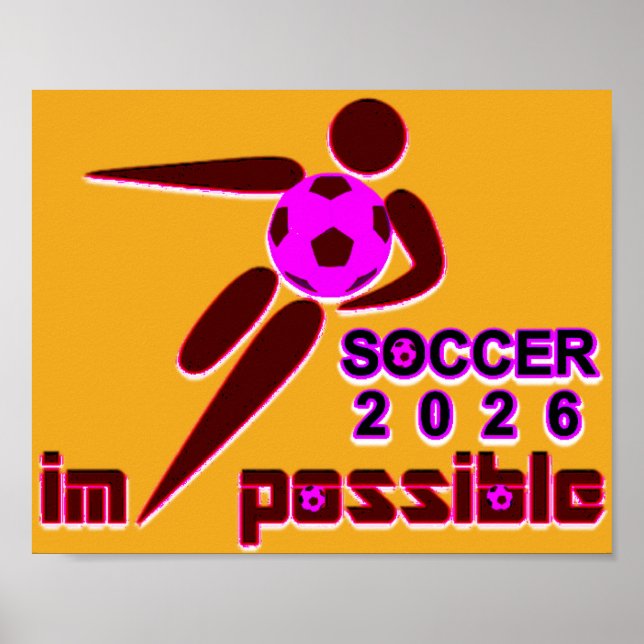 Affiche Dynamic Soccer 2026 Conception Silhouette (Devant)