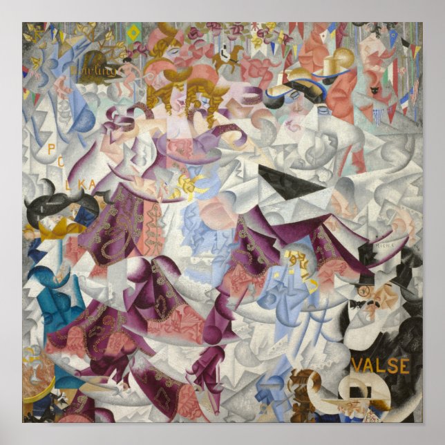 Affiche dynamique de Gino Severini Hiéroglyphes Im (Devant)