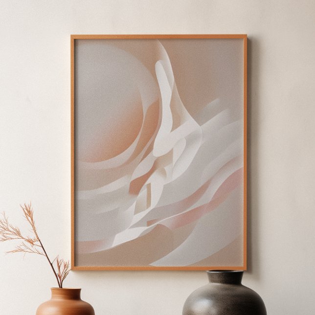 Affiche "Dynamique Ethérée" | Tons Terre Art Abstrait (Créateur téléchargé)