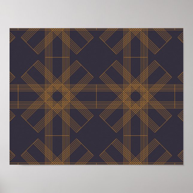 Affiche Dynamique, moderne, cool, art motif abstrait (Devant)