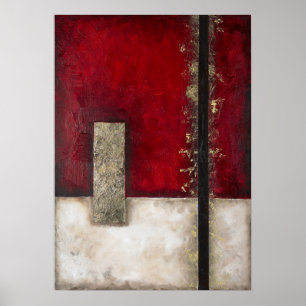 Affiche Dynastie - Art Abstrait rouge