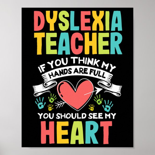 Affiche Dyslexie cardiaque Sensibilisation de l'enseignant (Devant)