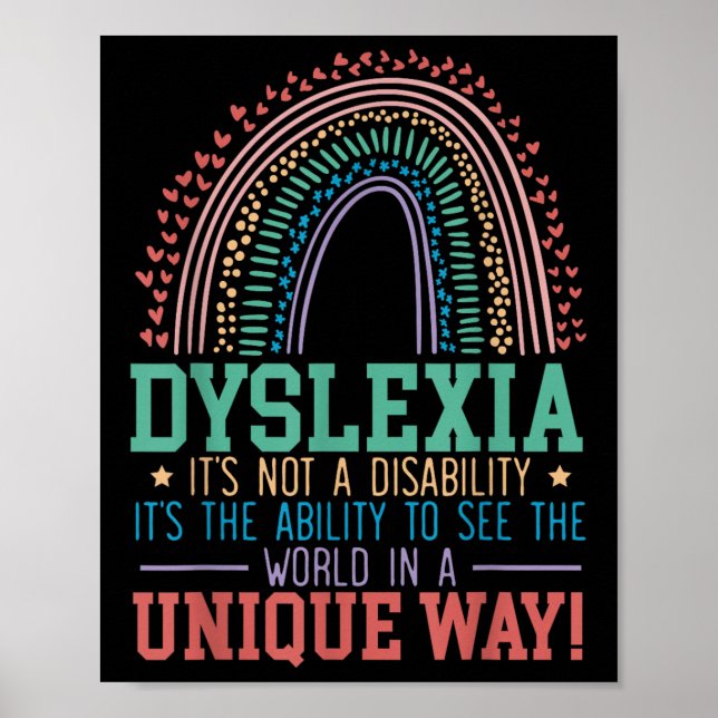 Affiche Dyslexie Ce N'Est Pas Un Handicap Dyslexie Sensibi (Devant)