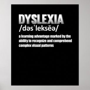 Affiche Dyslexie Définition Thérapeute de sensibilisation