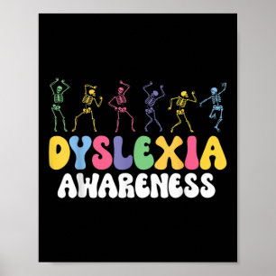 Affiche Dyslexie du squelette Sensibilisation Dyslexie San