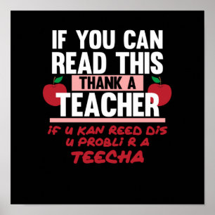 Affiche Dyslexie Enseignant Thérapeute de sensibilisation 