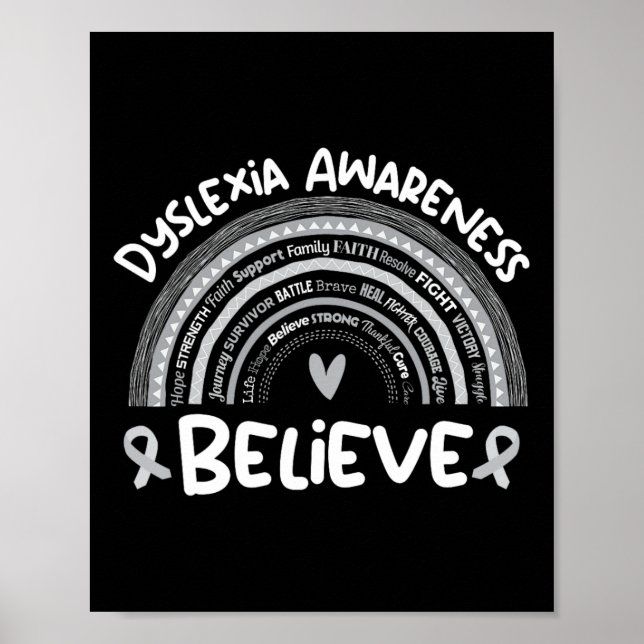 Affiche Dyslexie Mois de la sensibilisation Dyslexie des c (Devant)