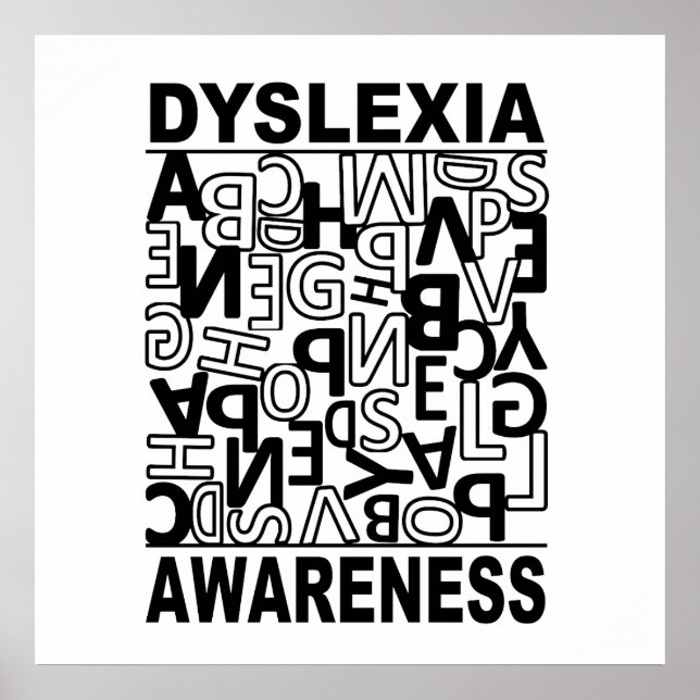 Affiche Dyslexie Sensibilisation Dyslexie Enseignants Étud (Devant)