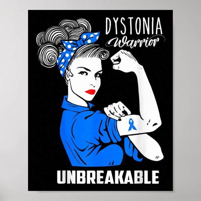 Affiche Dystonia Sensibilisation Unbreakabe Guerrier Chemi (Devant)
