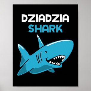 Affiche Dziadzia Shark Amusant famille grand-père